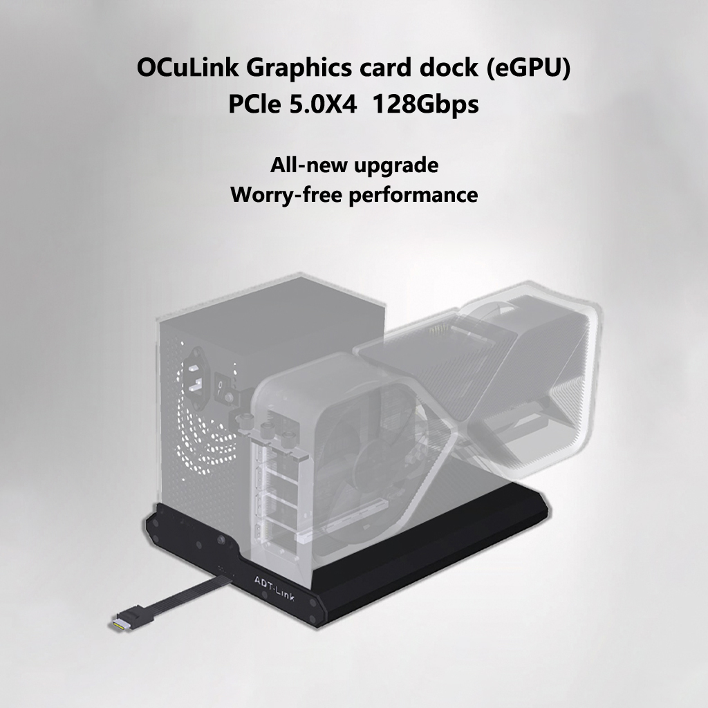 Oculink Egpu Dock Graphics Card - OCuLink PCIe 5.0 外部GPUドック K993H-BK10 128Gbps高速EGPUエンクロージャ